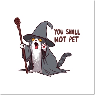 Cat Wizard, You Shall Not Pet Posters and Art